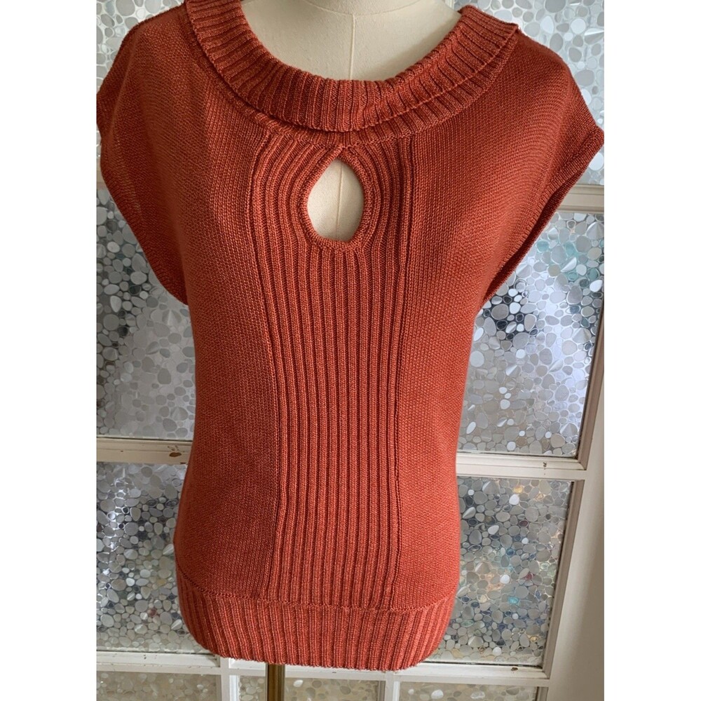 Anthropologie TULLE Top Sweater Keyhole Sz S Spring Summer